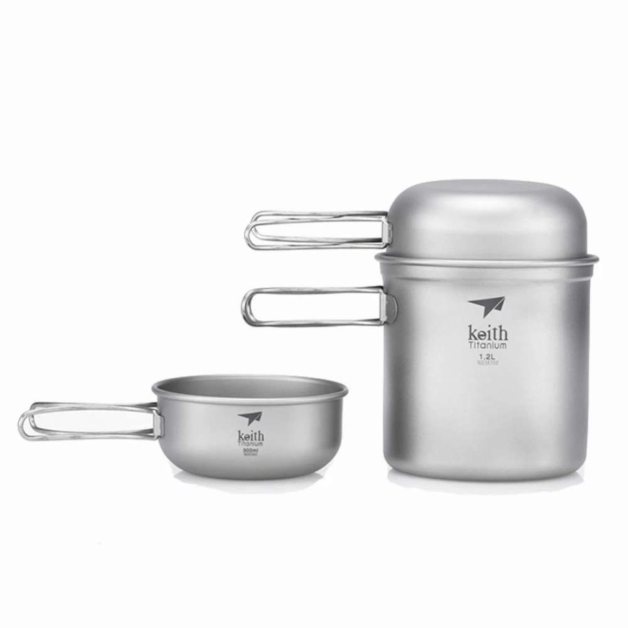 * Flash Sale Keith 3-Piece Titanium Pot And Bowl Set | Camp And Hike