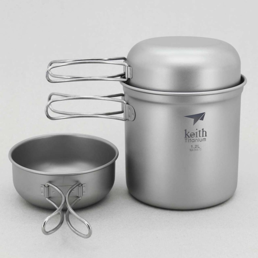 * Flash Sale Keith 3-Piece Titanium Pot And Bowl Set | Camp And Hike